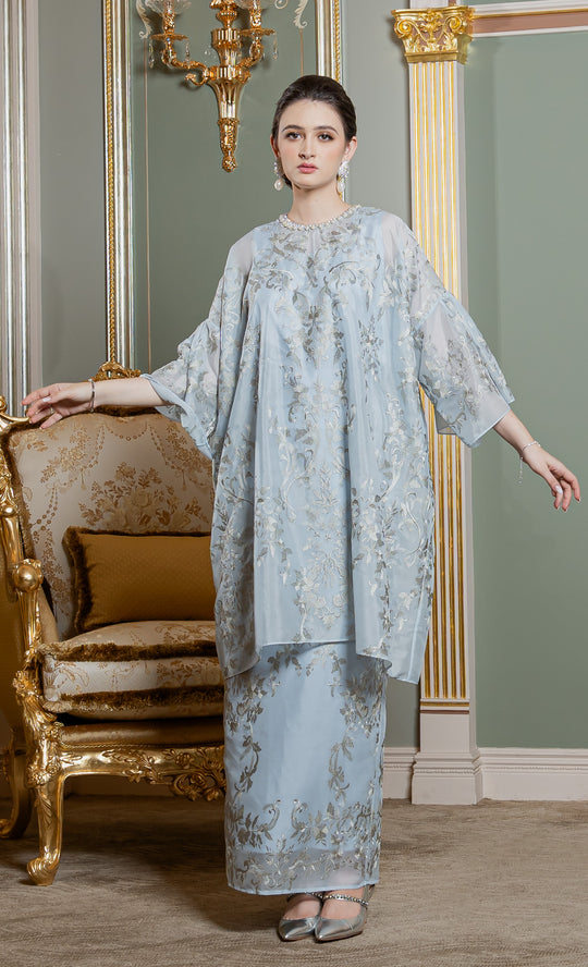 Glam Kurung in Ballad Blue