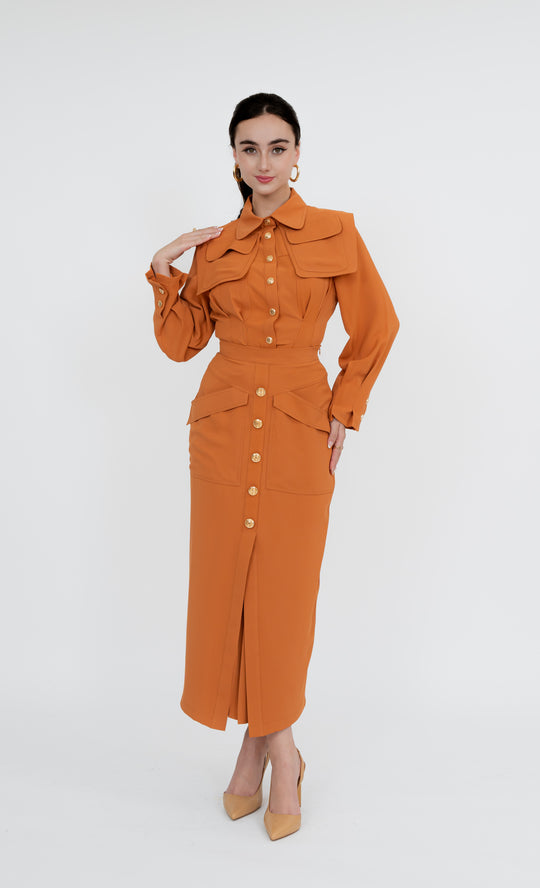 Kepong Shirt in Dusty Orange
