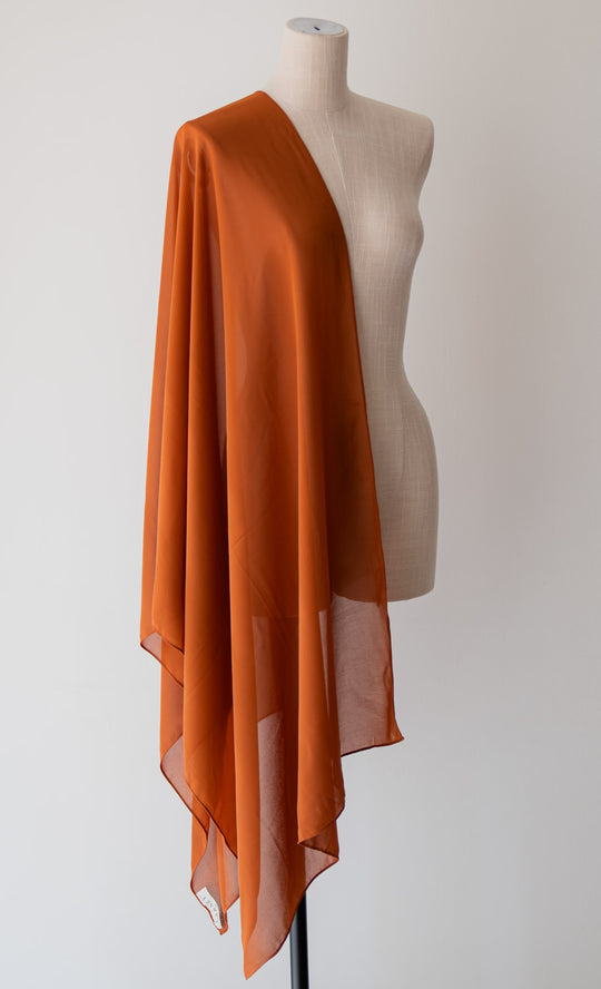 Larney Shawl Chiffon in Brick