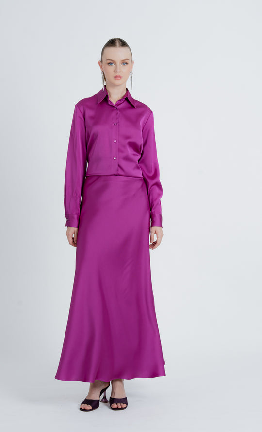 Elnara Skirt in Deep Orchid