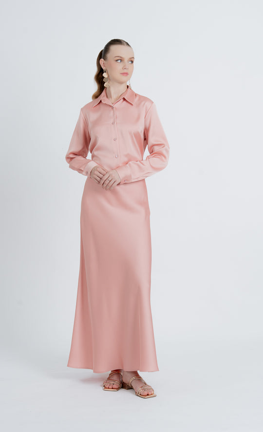 Elnara Skirt in Coral Pink