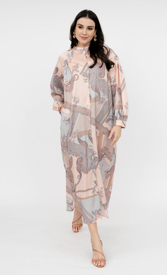 Gabriella Long Top in Vanilla Cream