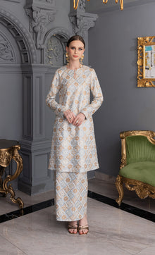  Allure Embroidery Kurung in Powder Blue
