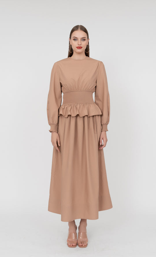 Victoria Top in Praline Brown