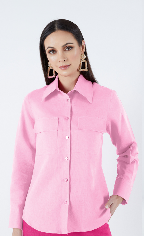 Casablanca Shirt in Rose Pink