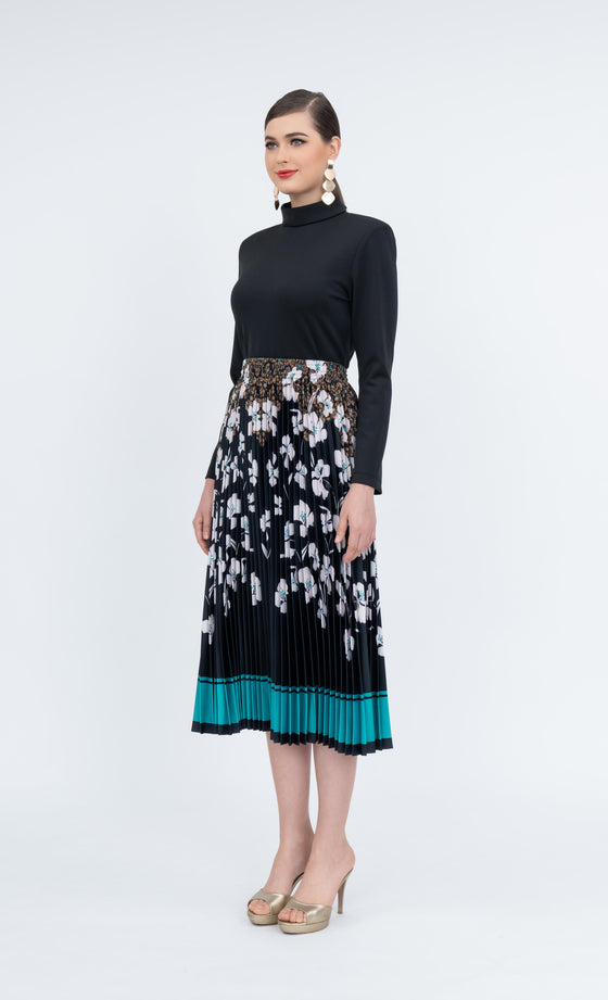 Fiorella Skirt in Floral Black