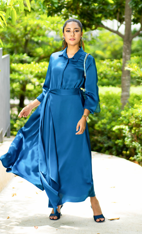 Marienne Dress in Sapphire Blue