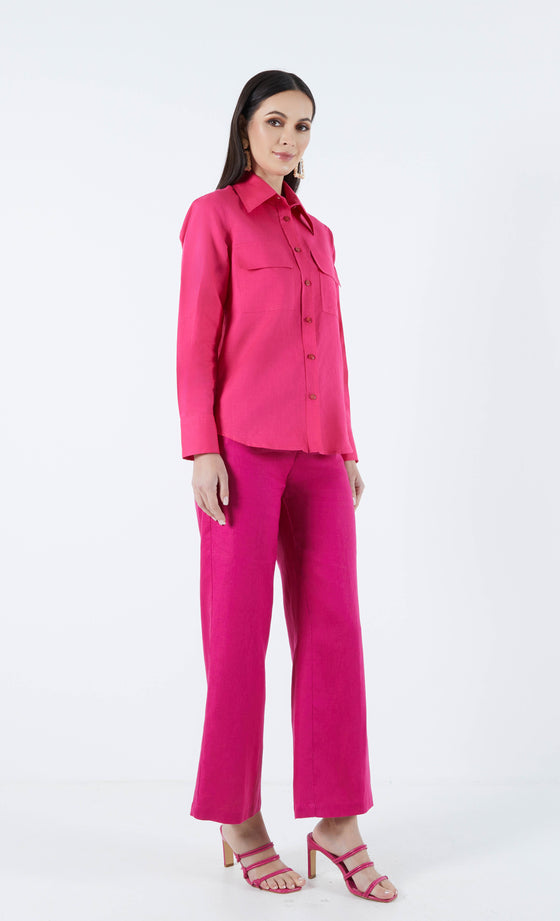 Casablanca Shirt in Fuchsia Pink