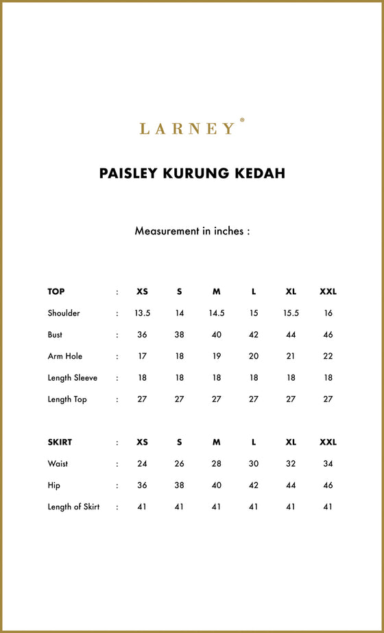 Paisley Kurung Kedah in Brown