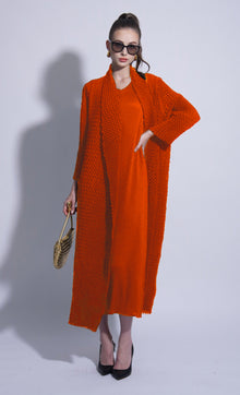  Miss Refined Cardigan in Striking Orange