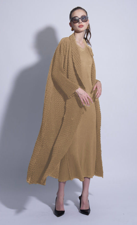 Miss Refined Cardigan in Taupe Brown