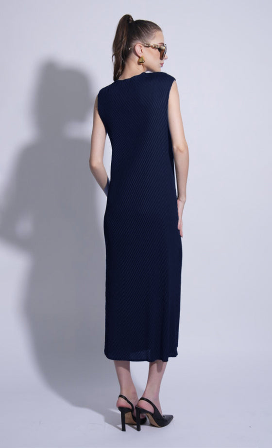 Miss Elevate Dress in Navy Blue