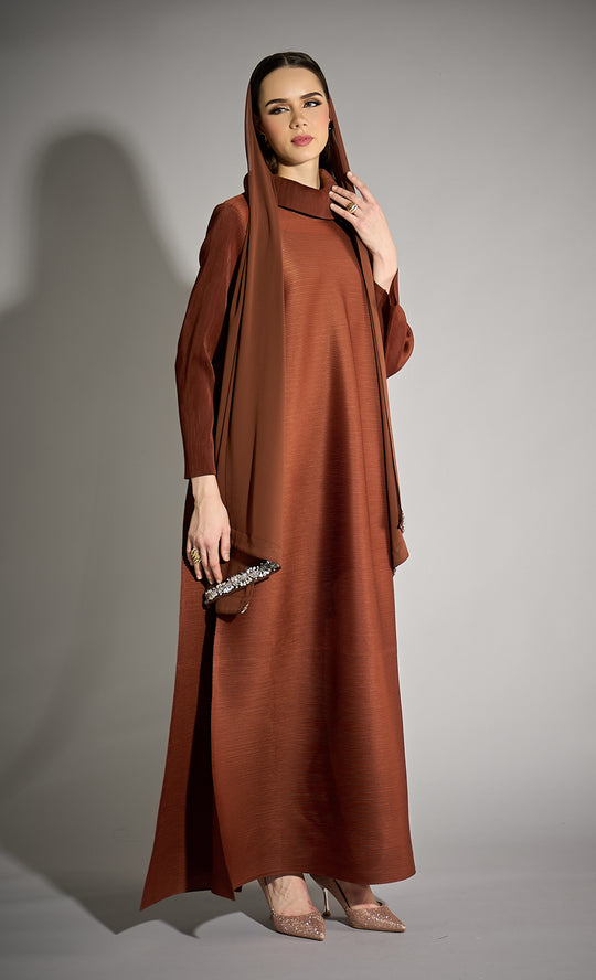 Miss Majestic Abaya 2.0 in Sephia Brown