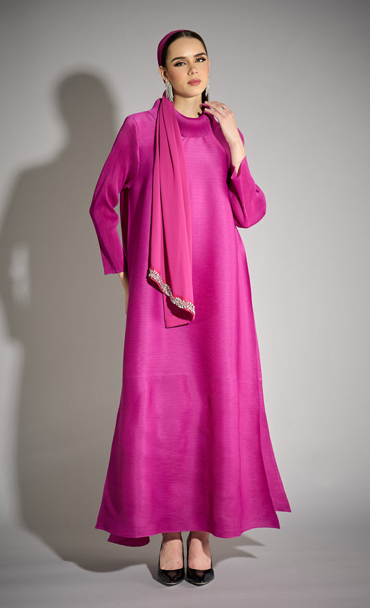Miss Majestic Abaya 2.0 in Magenta