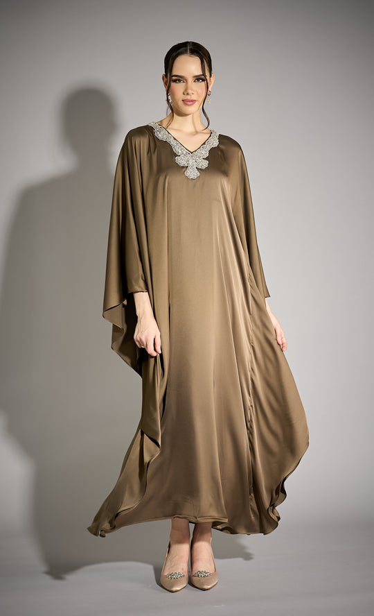 Breathe Caftan in Carob