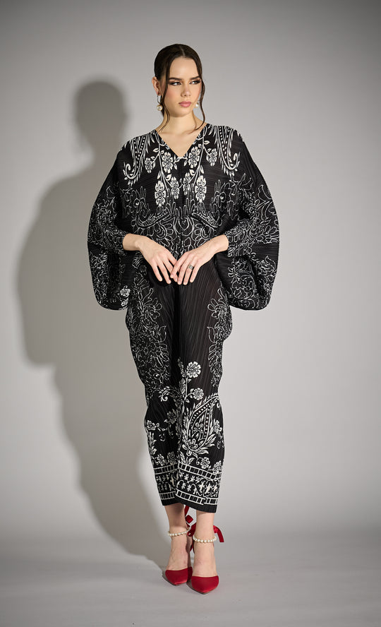Miss Liberty Dress Printed in Black and White