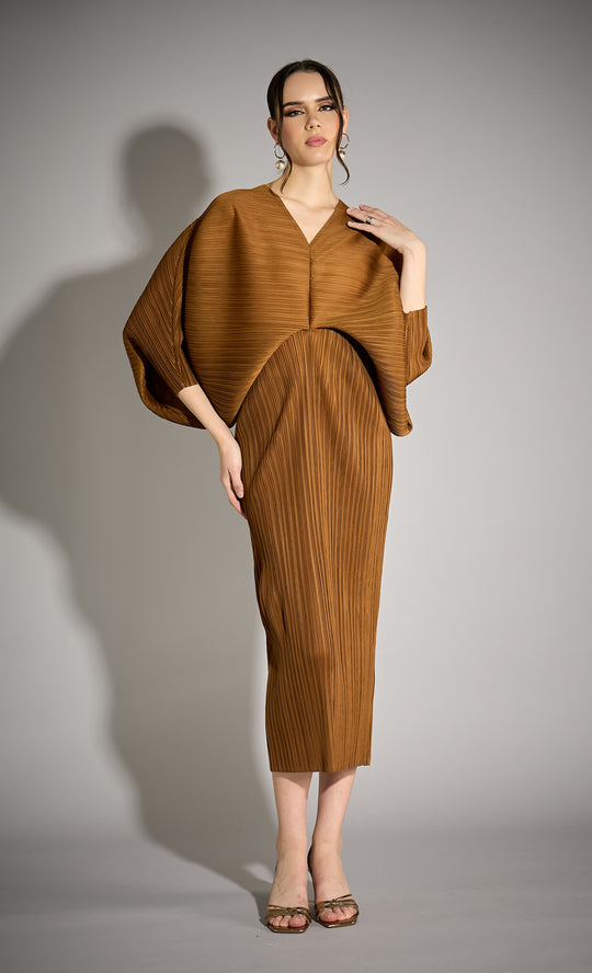 Miss Liberty Dress in Rust Brown