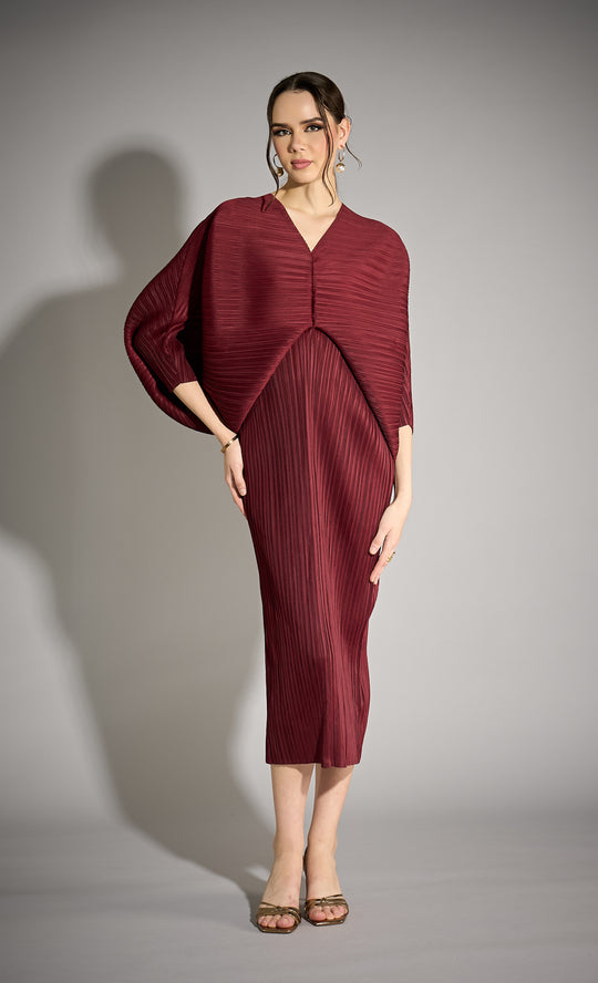 Miss Liberty Dress in Maroon
