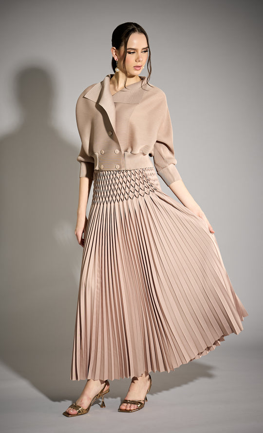 Miss Valiant Crop Jacket in Champagne