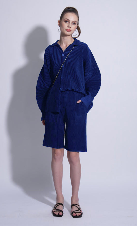 Miss Dandy Oversized Shirt  in Royal Blue