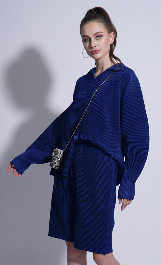 Miss Dandy Oversized Shirt  in Royal Blue