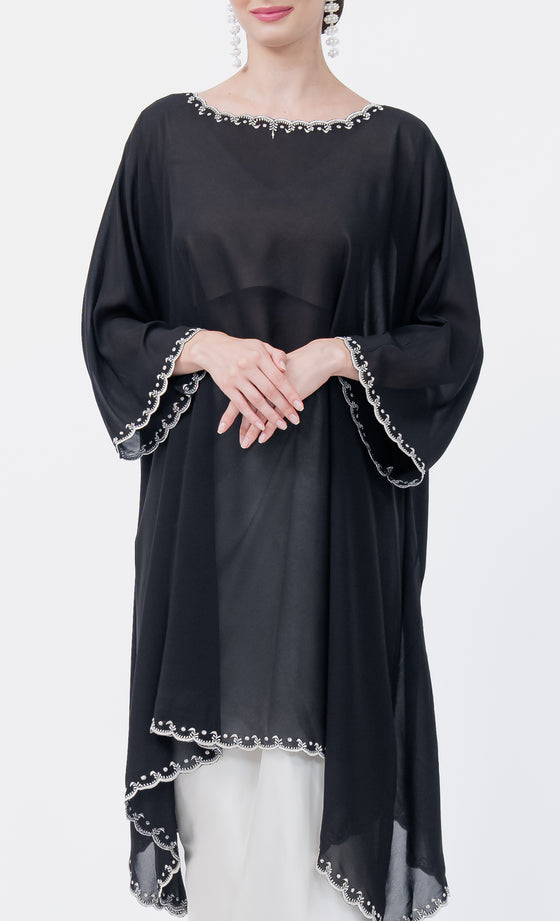 Renowned Embroidery Kurung in Black