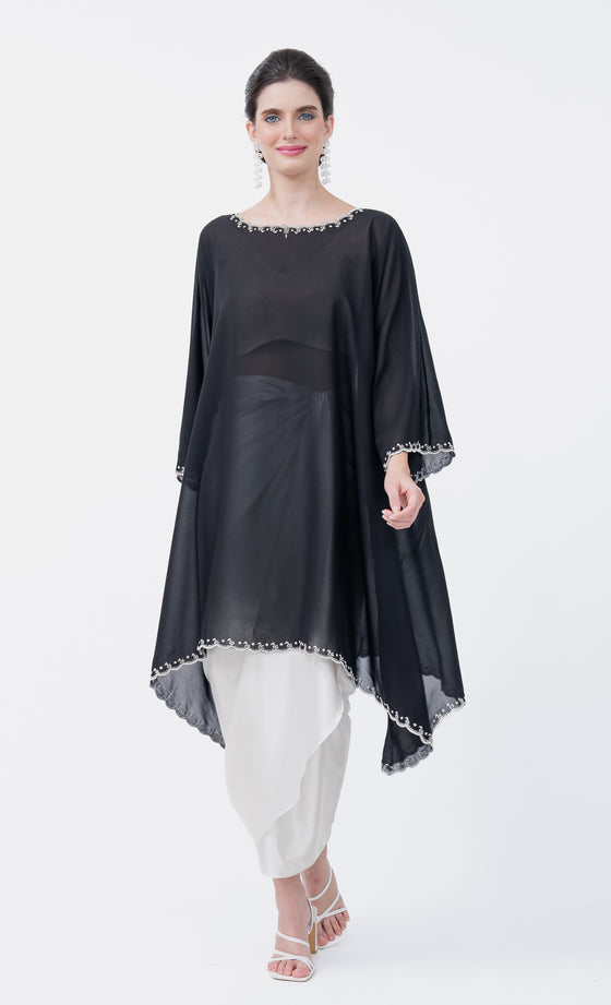 Renowned Embroidery Kurung in Black