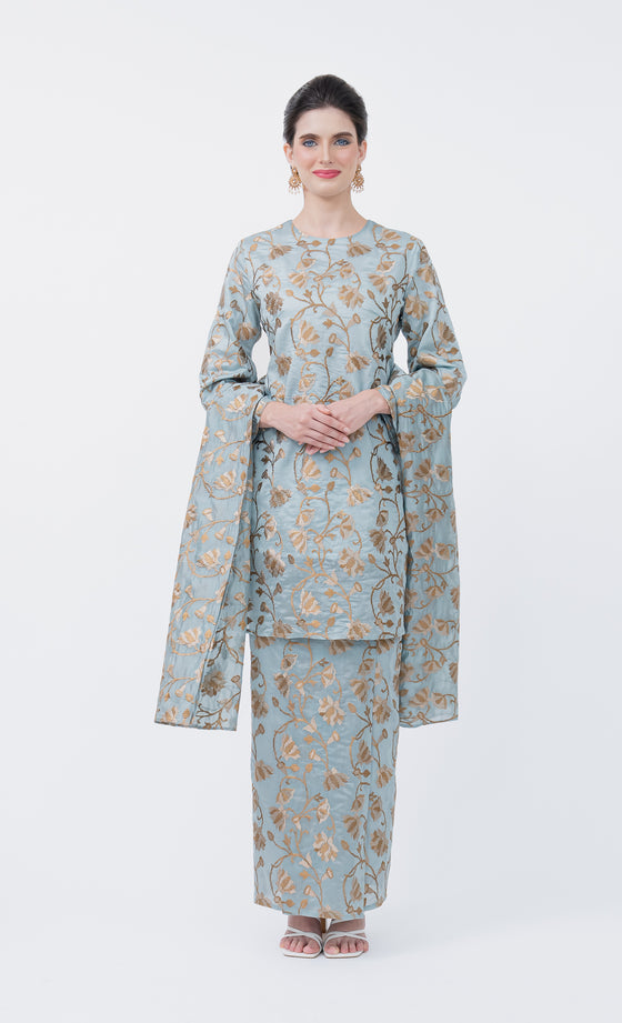 Lumina Kurung Riau in Steel Blue