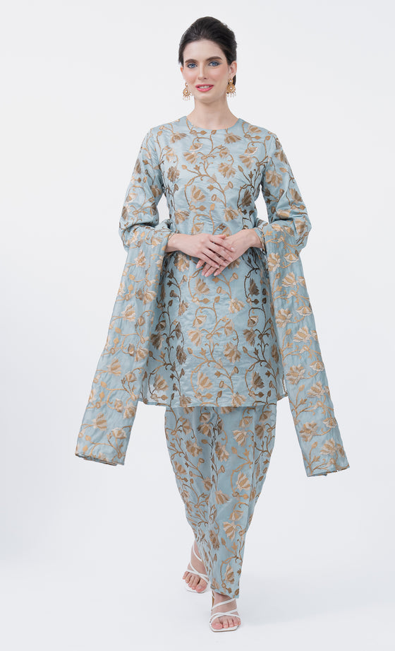 Lumina Kurung Riau in Steel Blue