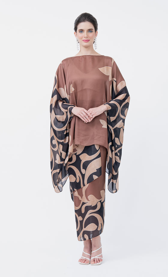 Eden Kurung in Sienna Brown