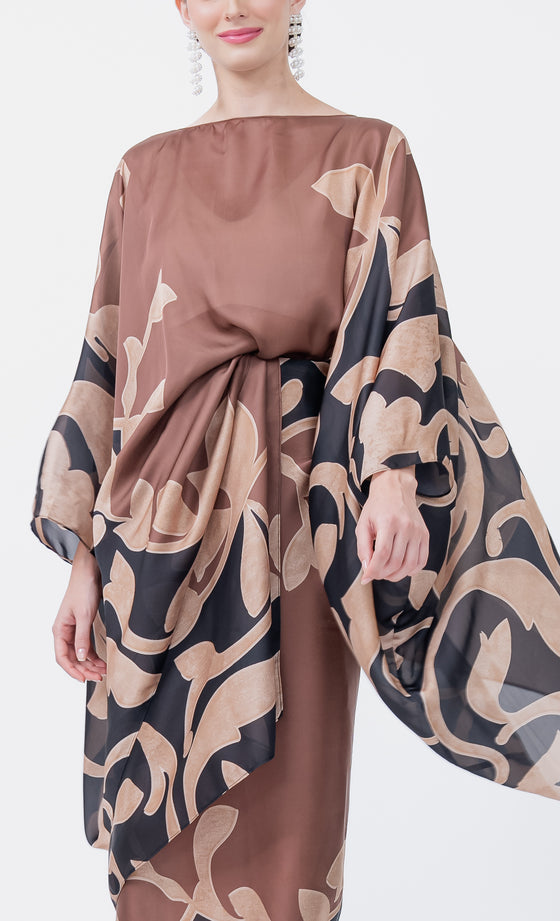 Eden Kurung in Sienna Brown