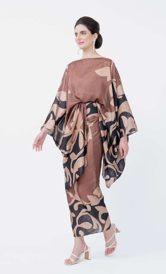 Eden Kurung in Sienna Brown