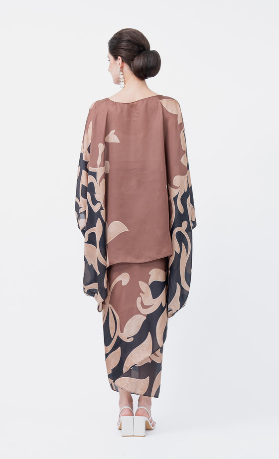 Eden Kurung in Sienna Brown