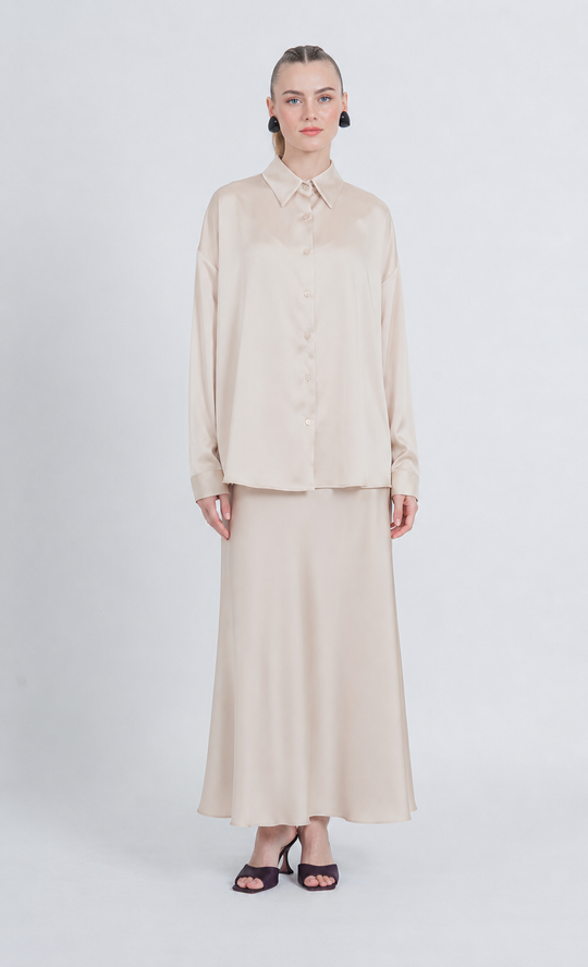 Silvy Oversized Shirt in Champagne