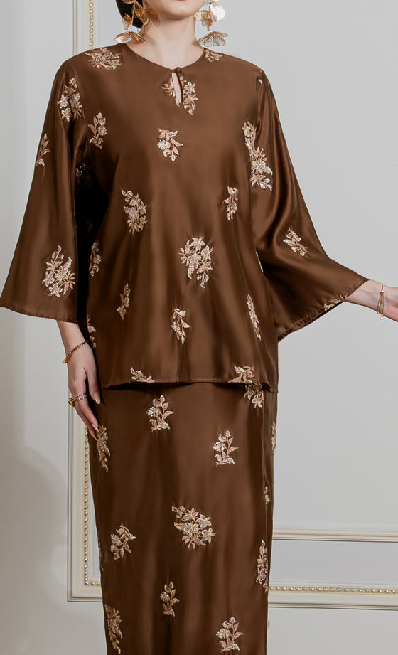 Eternal Kurung Kedah in Coca Mocha