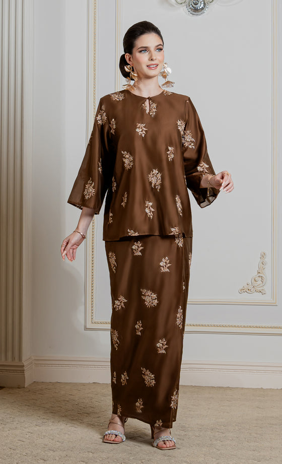 Eternal Kurung Kedah in Coca Mocha