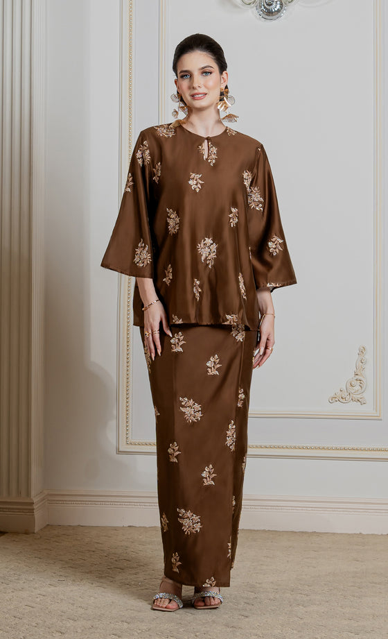 Eternal Kurung Kedah in Coca Mocha