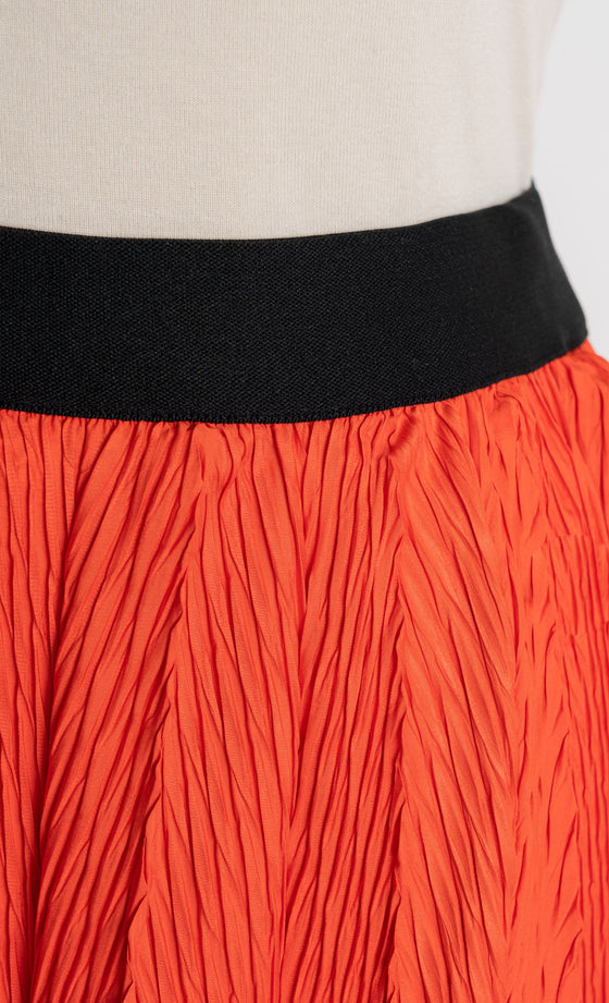 Miss Plush Skirt in Hot Orange