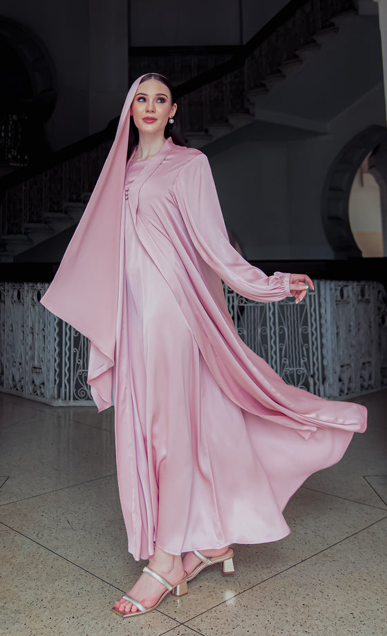 Lady Rania Abaya in Mauve Pink