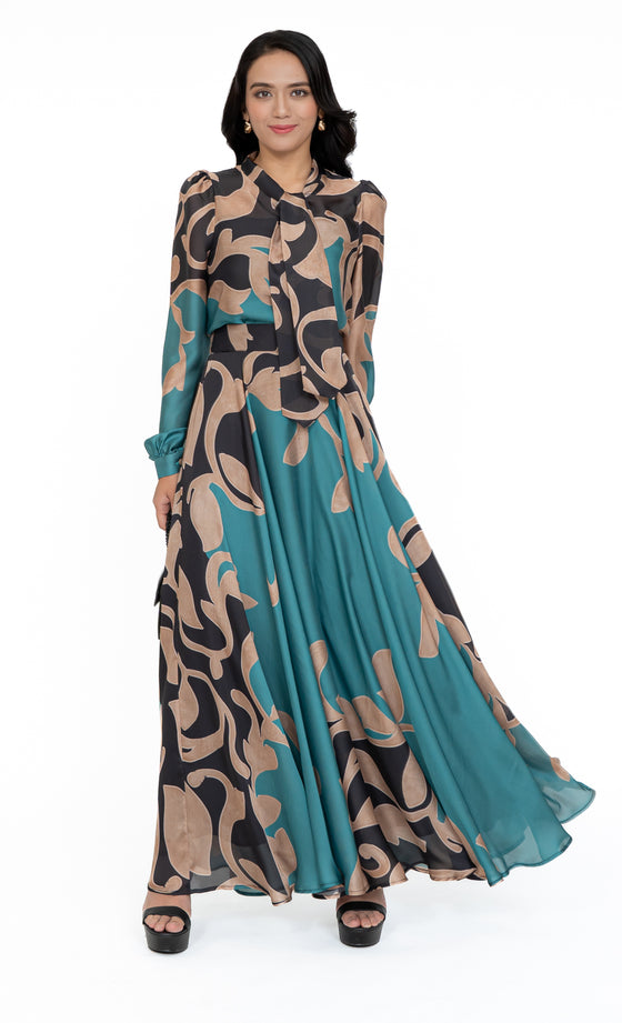 Eden Bow Top in Black Green