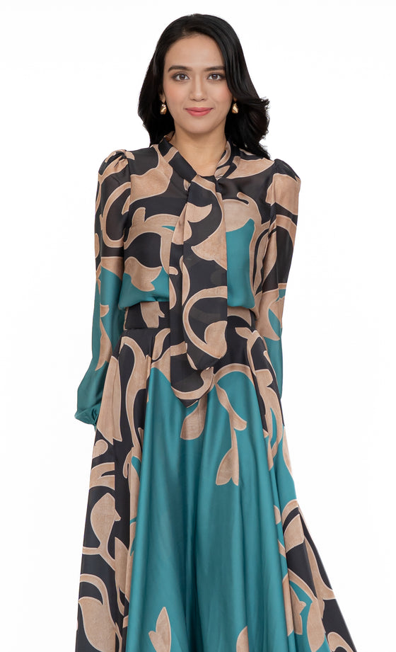 Eden Bow Top in Black Green