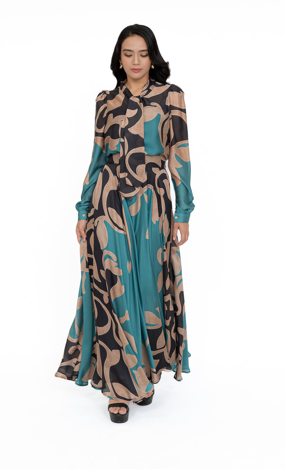 Eden Bow Top in Black Green