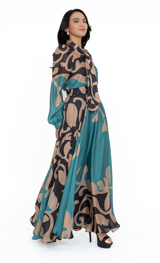 Eden Bow Top in Black Green