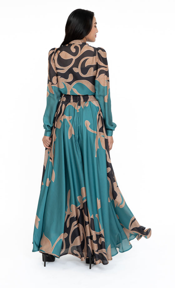 Eden Bow Top in Black Green