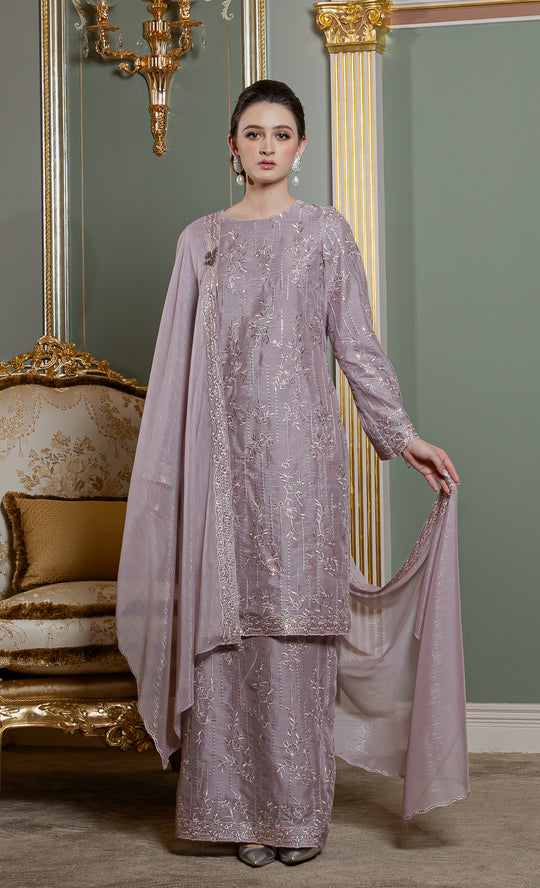 Gleam Kurung in Dusty Pink