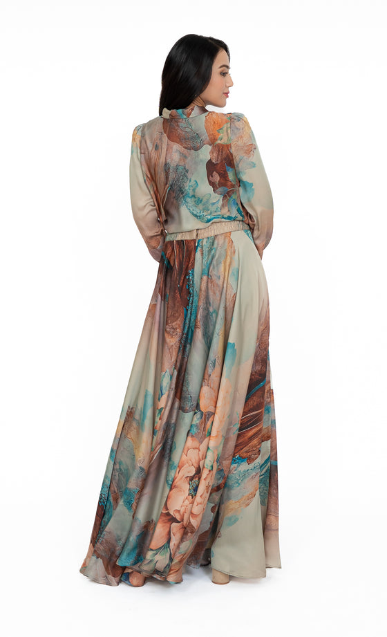 Elina Skirt in Pale Olive Green