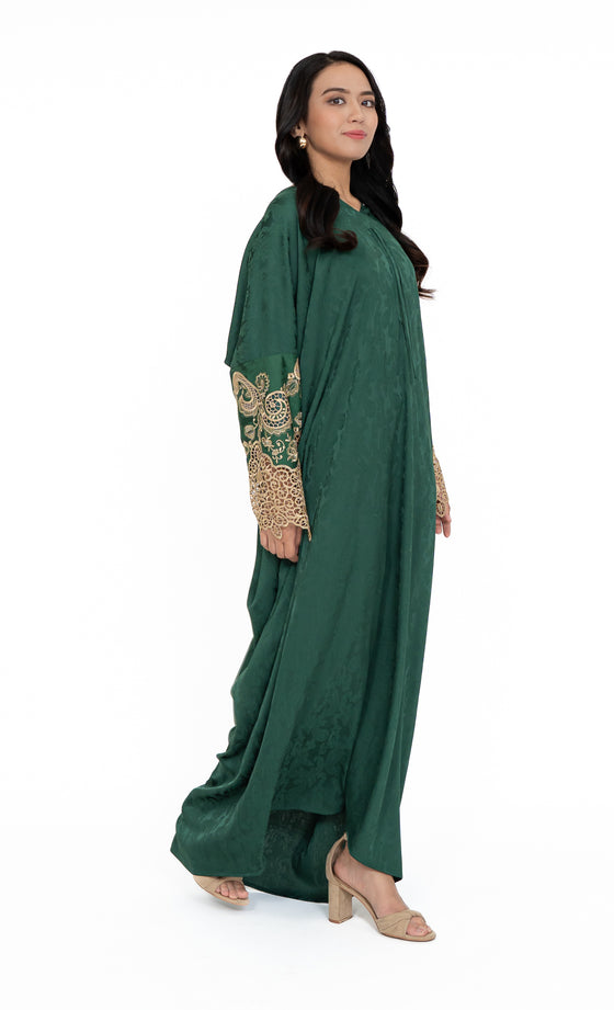 Divina Caftan in Green Bee
