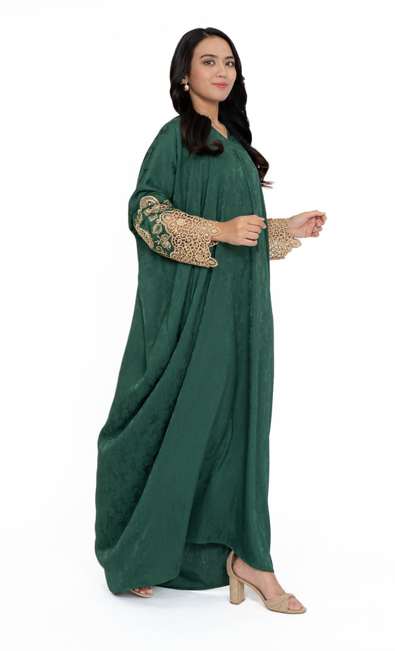 Divina Caftan in Green Bee