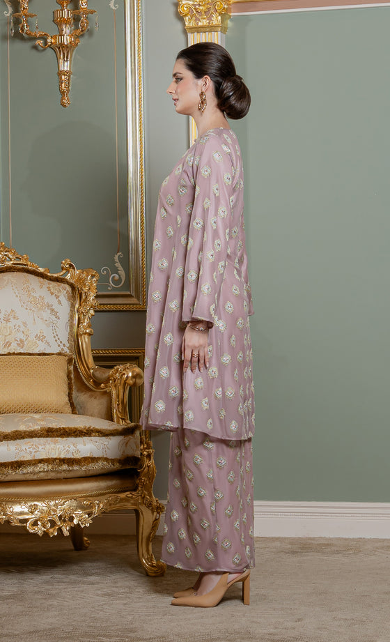 Gracia Kurung Riau in Dusty Pink