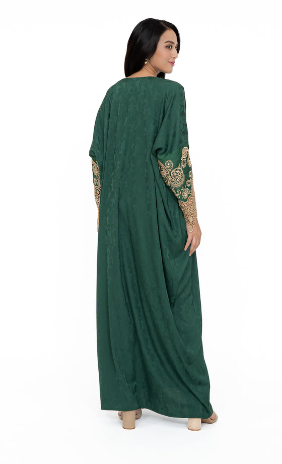 Divina Caftan in Green Bee